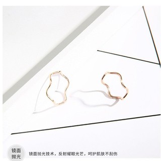 Nhẫn Titan Nữ Kiểu Lượn Sóng Titan Ko Đen TT 3473 Phong Cách Hàn Quốc Cao Cấp