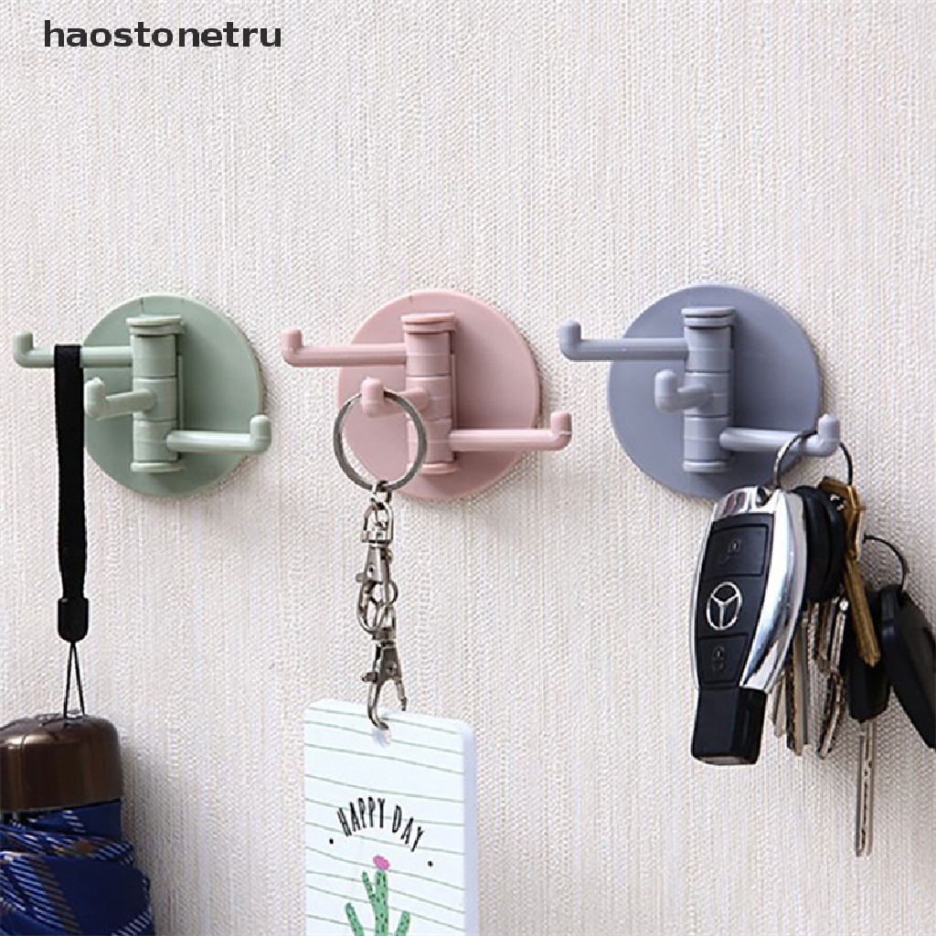 Móc treo xoay 3 nhánh chắc chắn không bị thủng cho phòng tắm