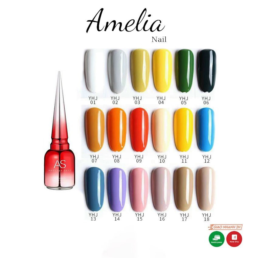 Sơn gel as nhọn đỏ chất sơn đậm đặc 15ml mẫu mới YHJ nail