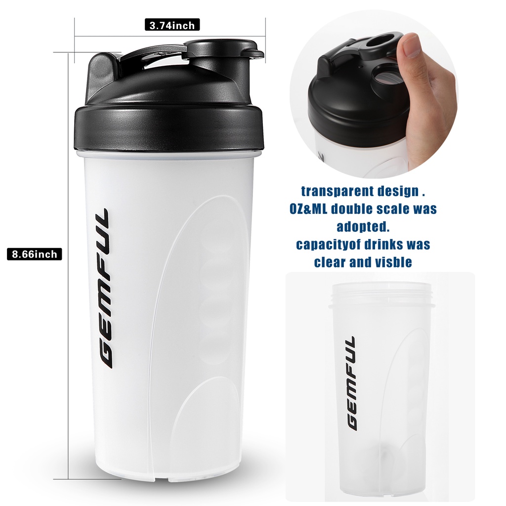 Bình lắc tập thể thao không chứa BPA chống tràn 700ml