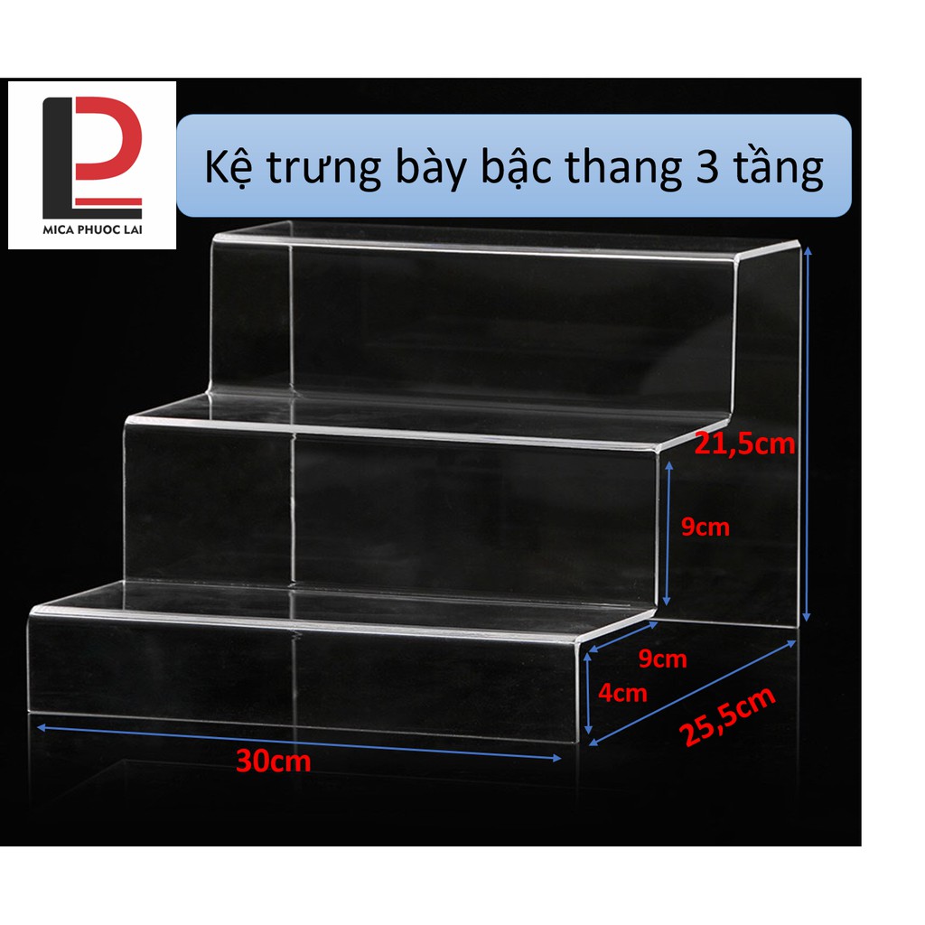 Kệ trưng bày bậc thang mica cao cấp