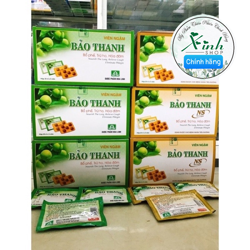 Kẹo ngậm bảo thanh hộp 20 vỉ * 5 viên