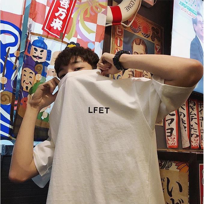 Áo thun unisex tay lỡ LF basic tee, form rộng oversize cotton dáng xuông streetwear *