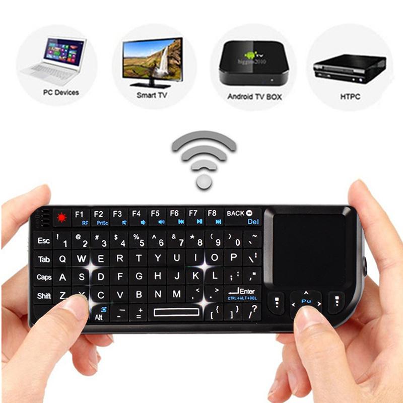 Bàn phím chuột không dây mini 2.4G Bàn di chuột cho PC Android Smart TV BOX