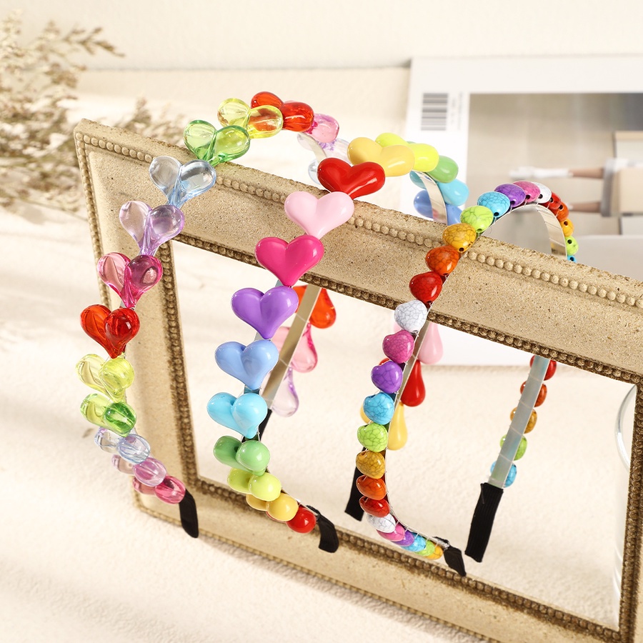 Băng Đô Cài Tóc Đính Hạt Pha Lê Màu Kẹo Dễ Thương Phong Cách Hàn Quốc Cho Bé Gái