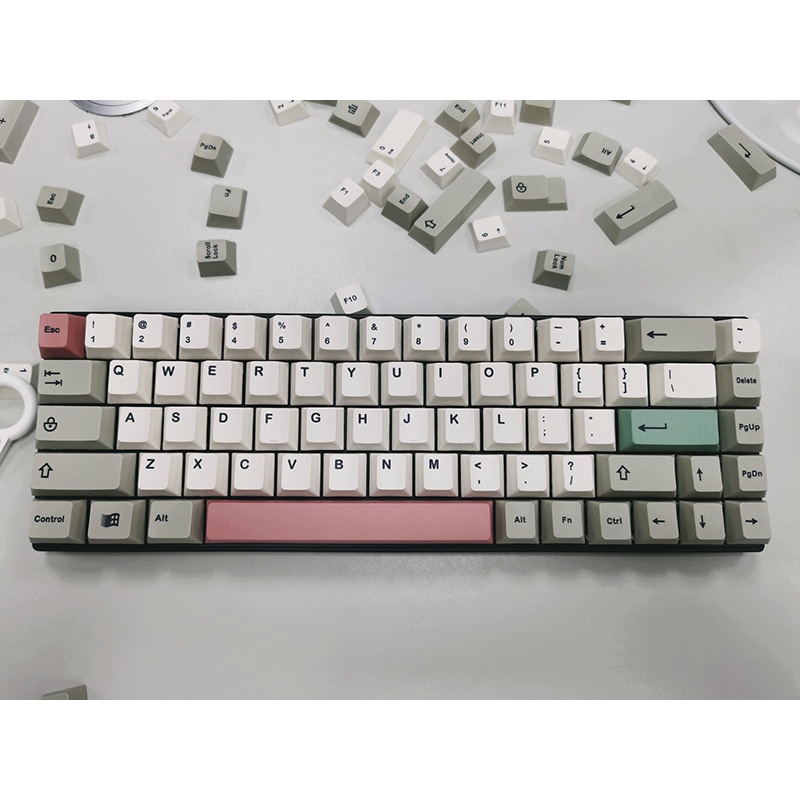 9009 Keycaps Vintage Style Cherry profile  XDA Dye Sublimation  PBT  Keycap Fabric 61 68 71 84 87 980  104 108