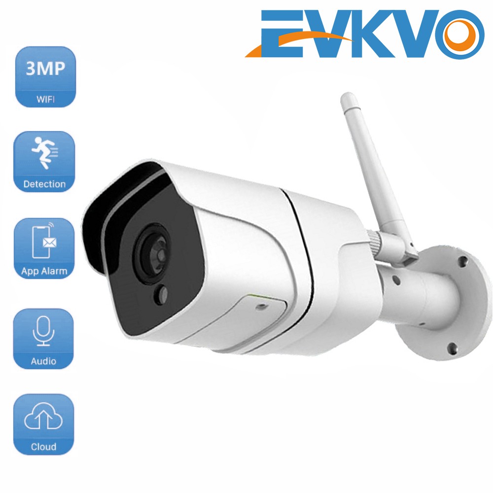 EVKVO - ICSEE / XMeye APP HD 3MP Metal Không dây chống thấm ngoài trời Bullet IP Camera CCTV WIFI Home Security Surveillance Camera CCTV Infrared Night Vision Motion Detection Alarm Two Way Audio ONVIF P2P NVR