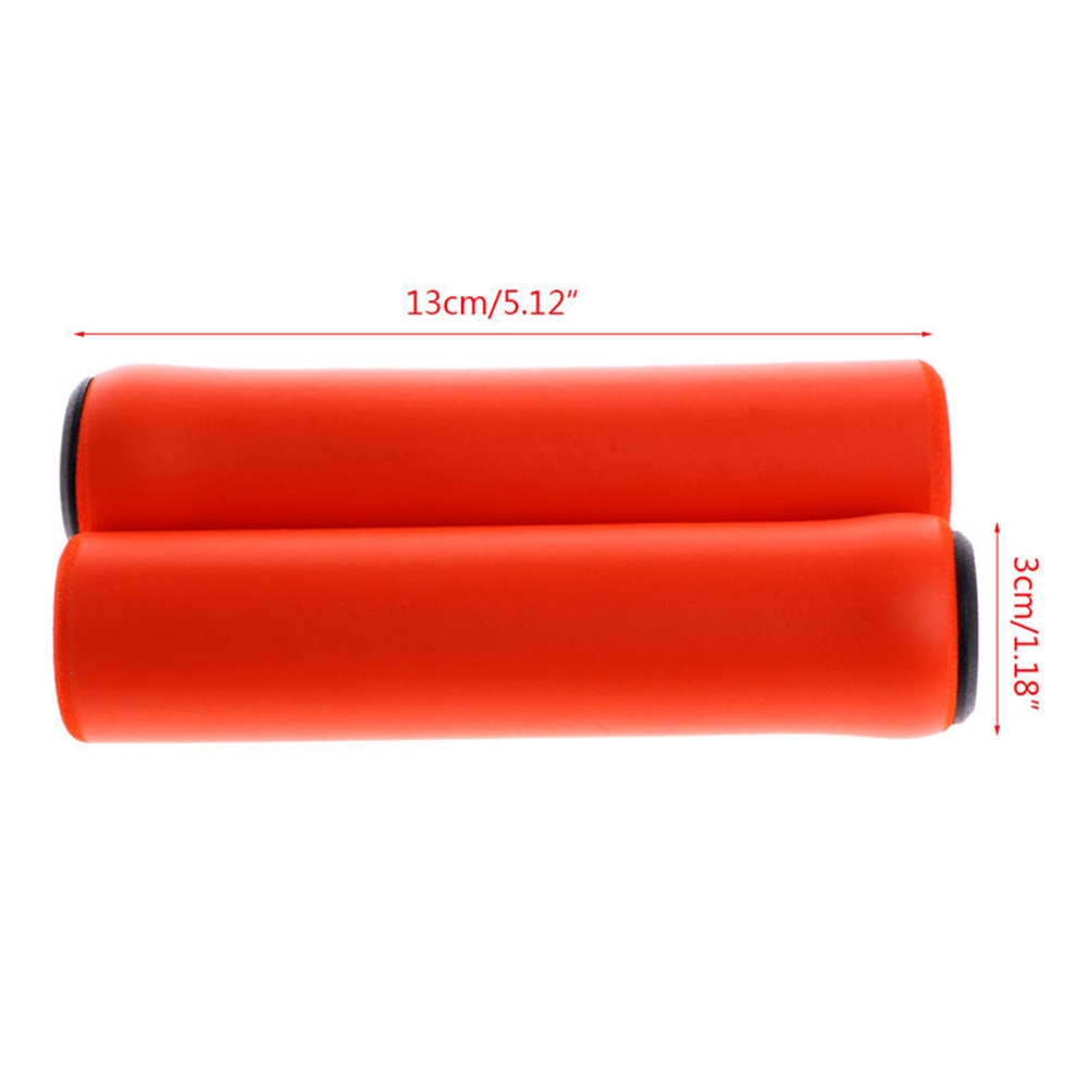 1 Cặp Bọc Tay Lái Xe Đạp Leo Núi Bằng Silicon Mềm Chống Trượt Hấp Thụ Sốc