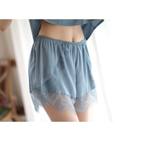 MỚI TOANH*Bộ ngủ lụa 2 dây pha ren sexy MS5134