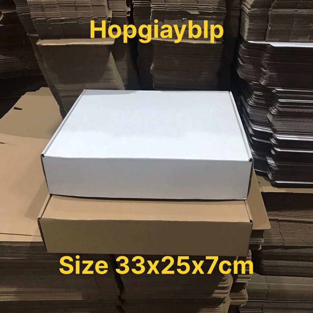 HỘP CARTON GÀI SIZE 33X25X7CM ĐỰNG QUẦN ÁO, PHỤ KIỆN ...