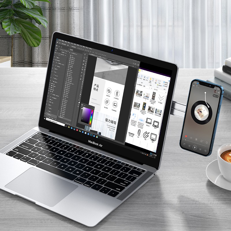 Giá Đỡ Điện Thoại / Máy Tính Xách Tay Hai Màn Hình Hít Nam Châm Tương Tác Cho Laptop / Màn Hình Máy Tính