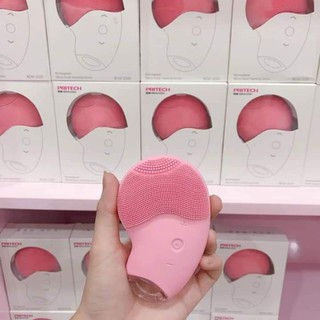 Máy massage rửa mặt đầu silicon mềm xóa mụn đầu đen Pritech
