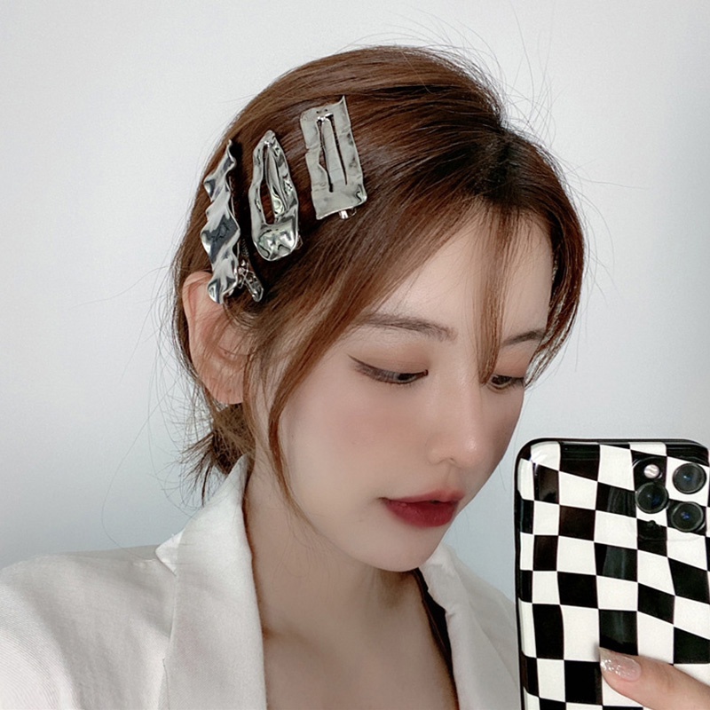 Kẹp Tóc Kim Loại Thiết Kế Gợn Sóng Cá Tính Thời Trang Dành Cho Nữ