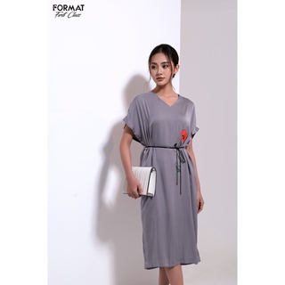 Đầm nữ FORMAT cao cấp ngắn tay kèm đầm hai dây A993-582I