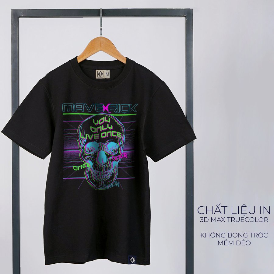 Áo thun nam nữ tay lỡ Maverick you only live once chất chơi phông Hàn Quốc local brand MVR KK3800