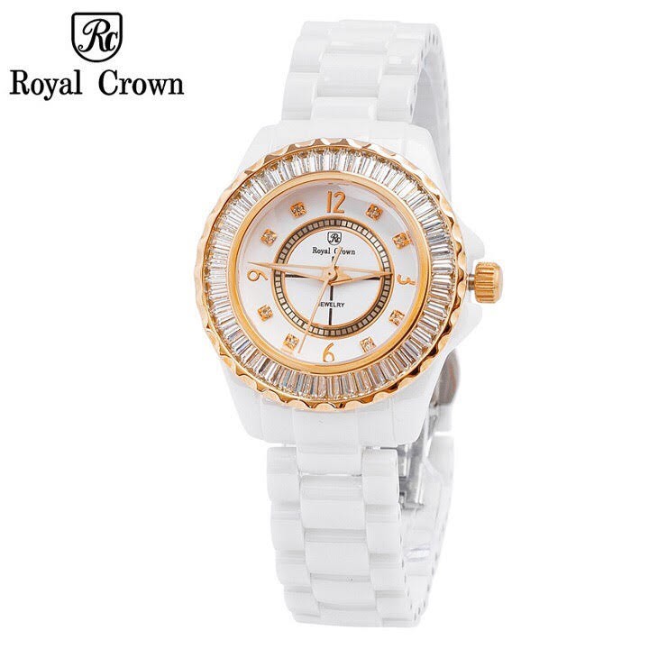 Đồng hồ nữ chính hãng Royal Crown 3821-Swa Ceramic Watch
