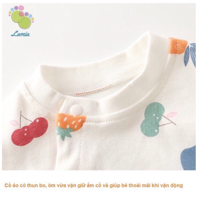 Bộ Body Thu Đông Dài Tay Cotton Mềm Mại Cho Bé 0-2 Tuổi