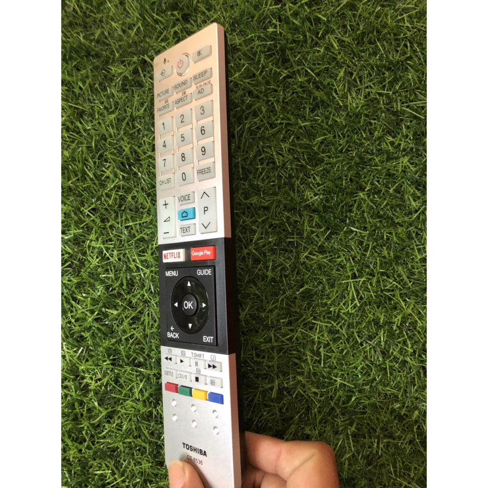 Điều khiển TIVI Toshiba giọng nói CT-8536 -TẶNG KÈM PIN -Remote từ xa tivi Toshiba giọng nói mã CT 8536 chính hãng