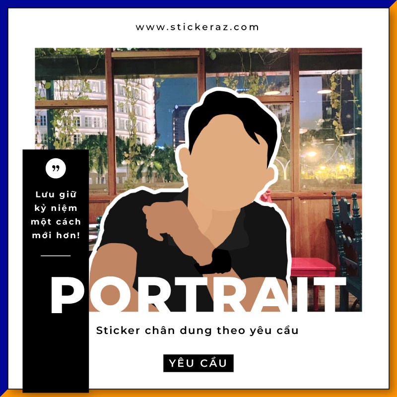 Sticker chân dung ký họa theo yêu cầu - Custom Portrait Sticker