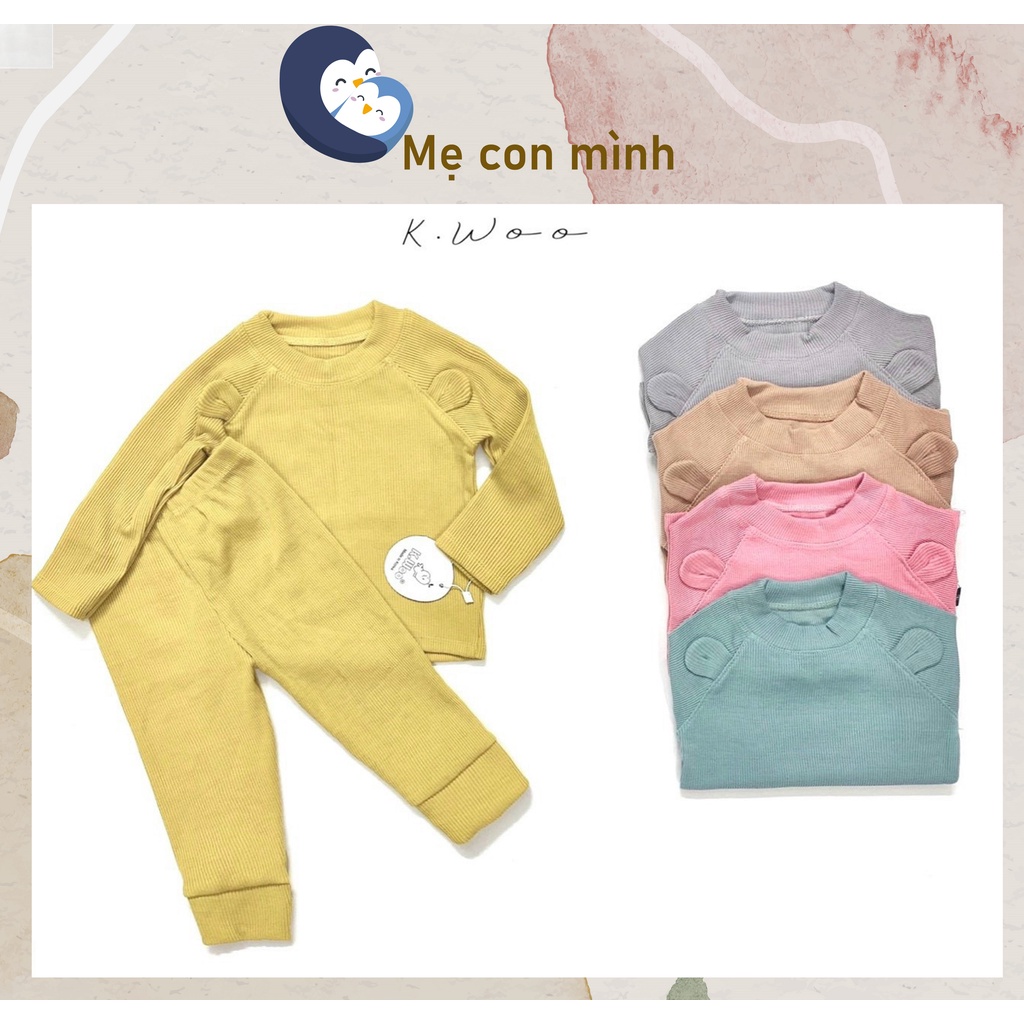 Bộ dài tay bé trai, bé gái - Bộ thun tăm cổ tròn
