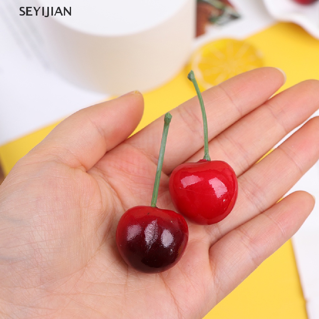 Set 20 Trái Cherry Giả Sống Động Như Thật Dùng Trang Trí