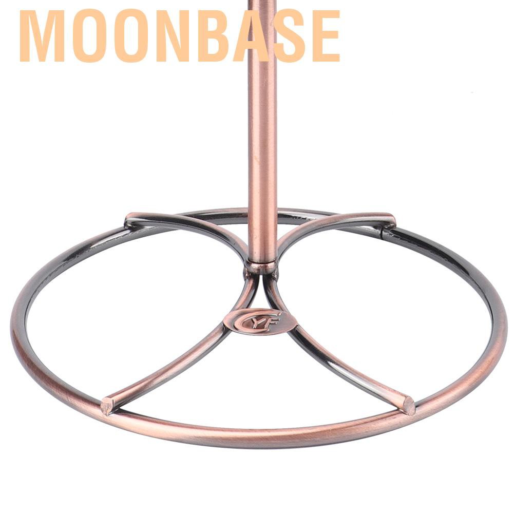 Moonbase Straight Retro Style Wine Glass Rack Holder Cup Hanging Shelf Organizer for Home Bar Restaurant