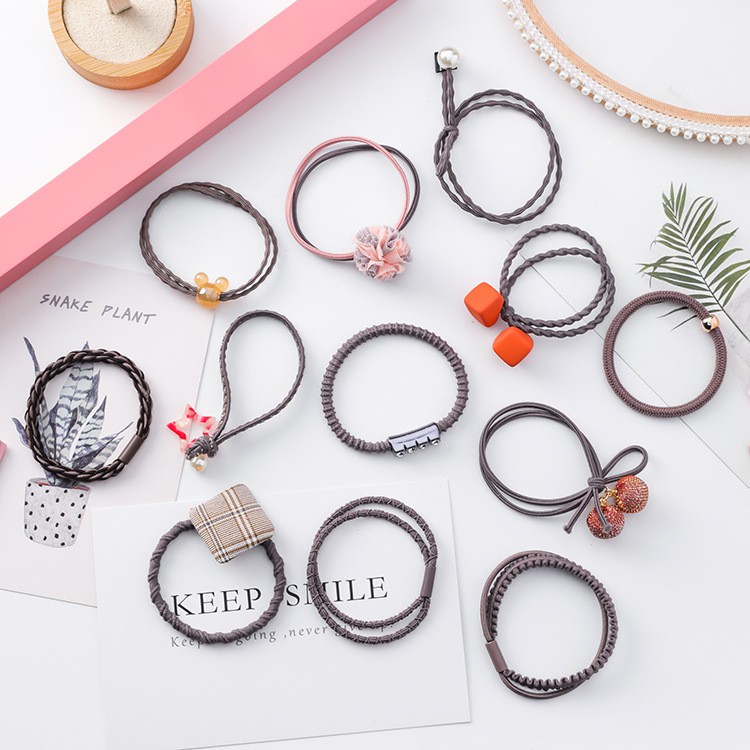 Set hũ 12 kiểu cột tóc sịn sò phong cách Hàn 12 cực cute giá rẻ