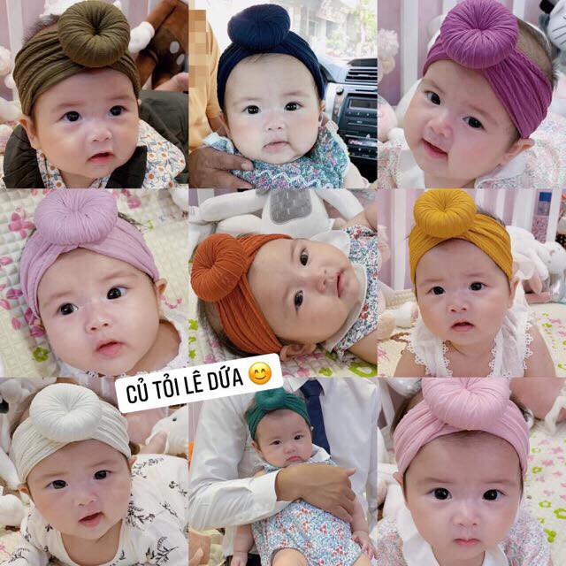 TURBAN CỦ TỎI CHẤT SIÊU MỀM MỊN CHO BÉ GÁI