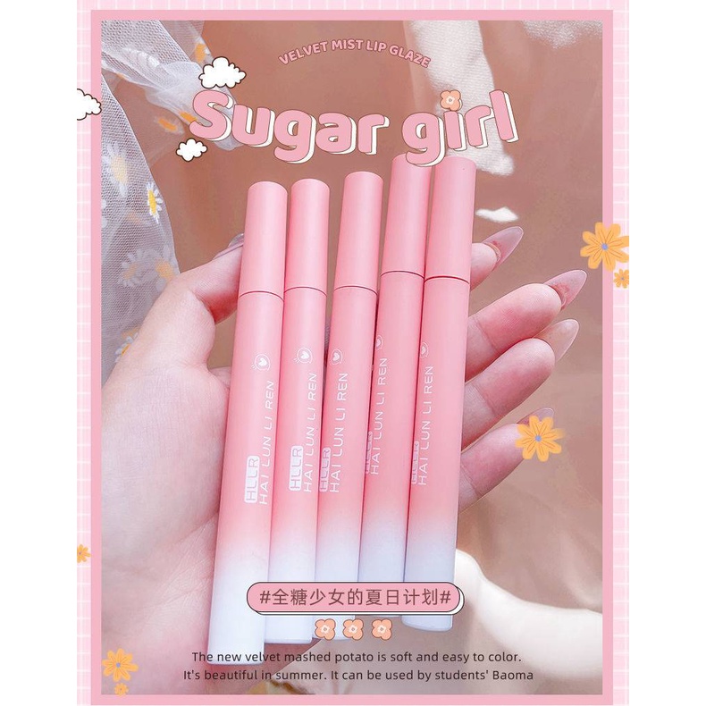 [Hàng mới về] Son Kem Màu Lì Mịn Như Nhung 6 Màu Tùy Chọn