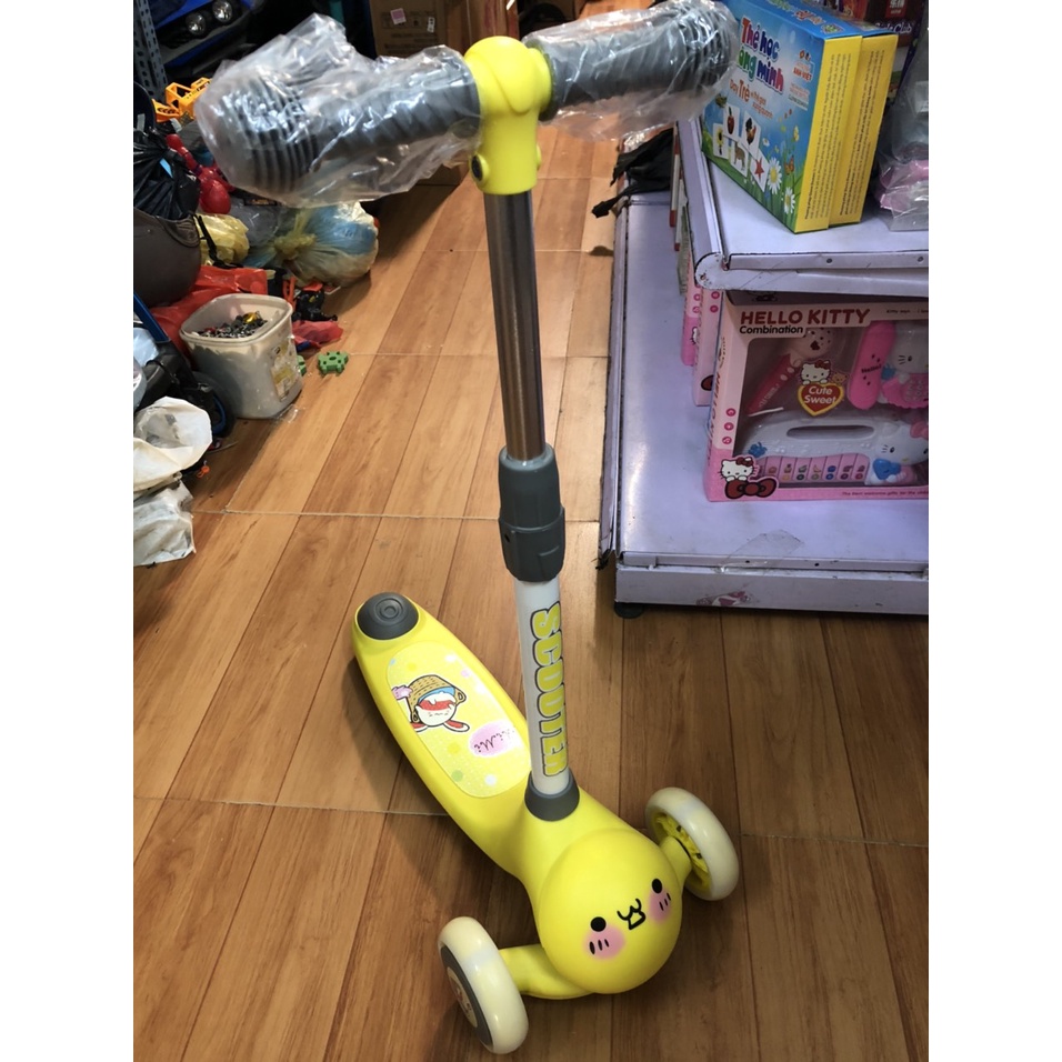 Xe Trượt Scooter Cute Có Ghế 3 in 1 Nhạc Đèn Đầy Đủ Mẫu 801/802 Mới Nhất 2022