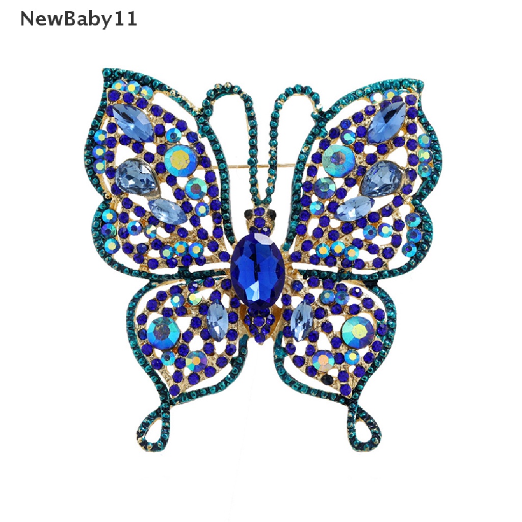Ghim Cài Áo Hình Bướm Đính Đá Lấp Lánh Thời Trang Cho Nữ