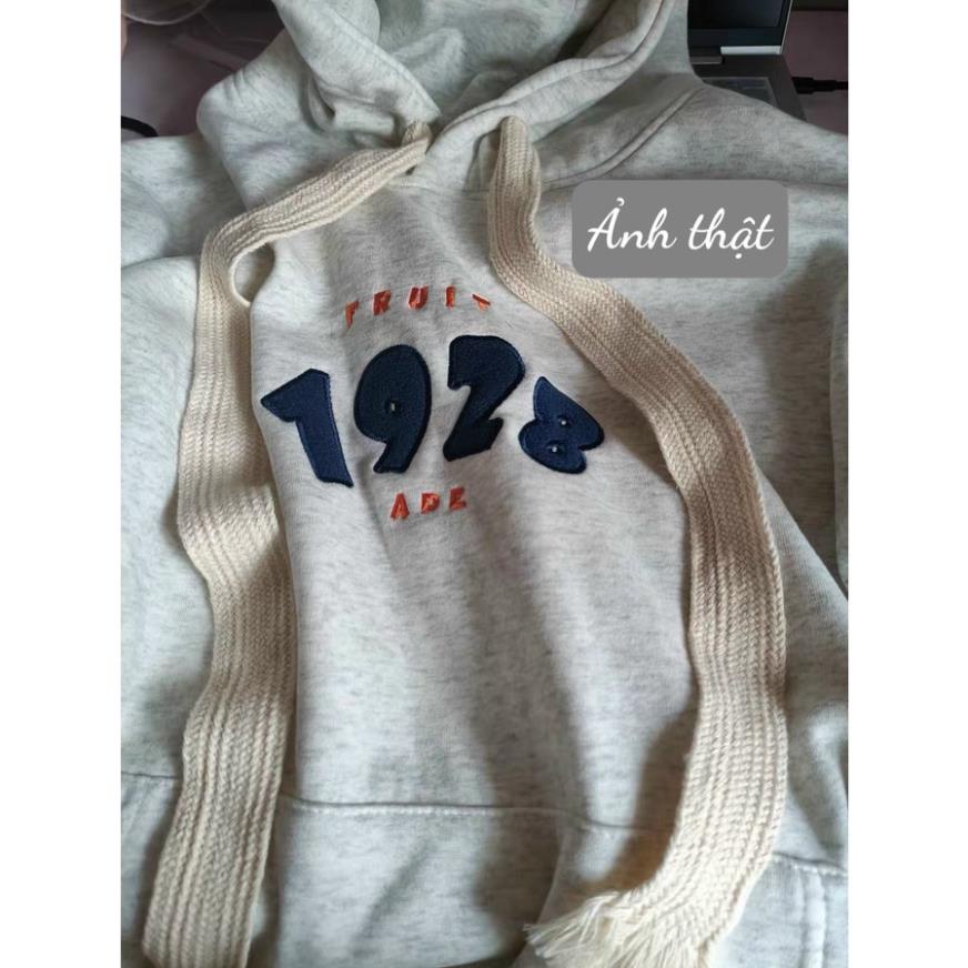 Hoodie Nam Nữ Mũ 2 Lớp Số 1928 Dáng Rộng Unisex Tay Bồng Uzzlang Hàn Quốc