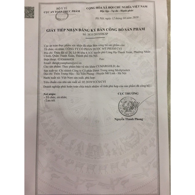 CHÍNH HÃNG - Cumargold - Hỗ Trợ Điều Trị Viêm Loét Dạ Dày Hộp 30 Viên