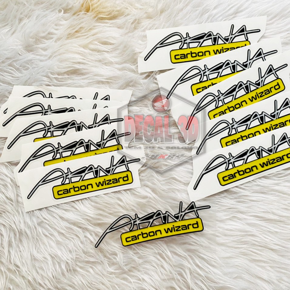 Tem AKANA carbon wizard phản quang chính hãng decal 3M trang trí xe hơi, xe máy, nón bảo hiểm
