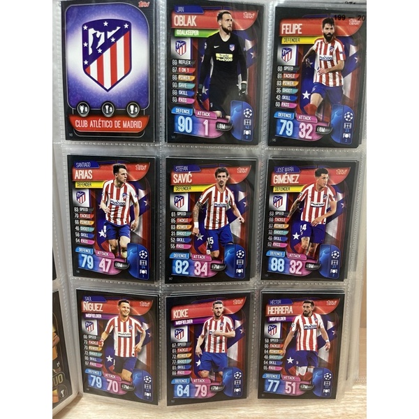 Thẻ Match Attax Champion League 19/20 Full Đội Hình CLB