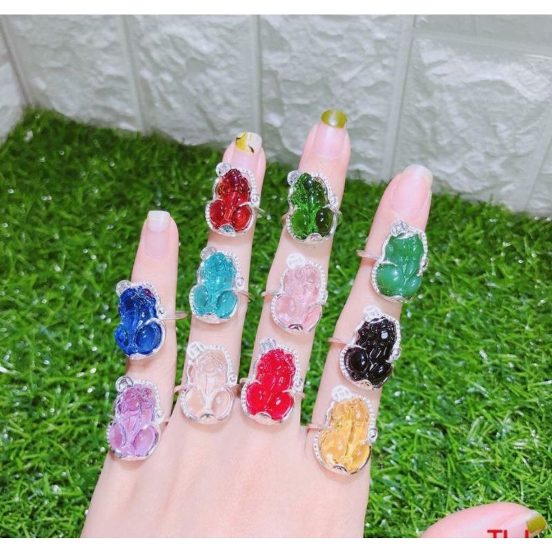 nhẫn bạc tỳ hưu tài lộc, nhẫn nghê , nhiều màu đủ size tay , chiêu tài, hút lộc , thể hiện sự may mắn , nhiều tiền tài