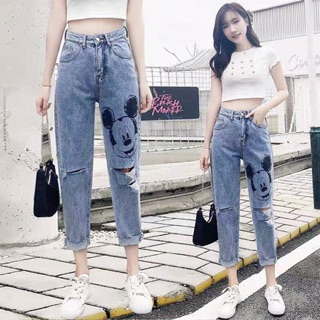 Quần Jeans baggy Mickey