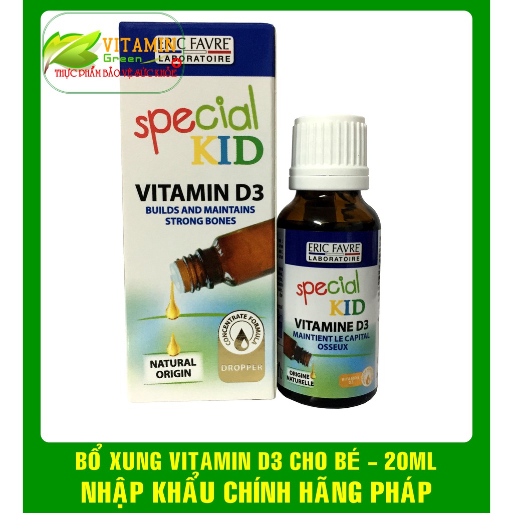 SPECIAL KID VITAMINE D3 BỔ XUNG VITAMIN D3 CHO BÉ 20ml | NHẬP KHẨU CHÍNH HÃNG PHÁP