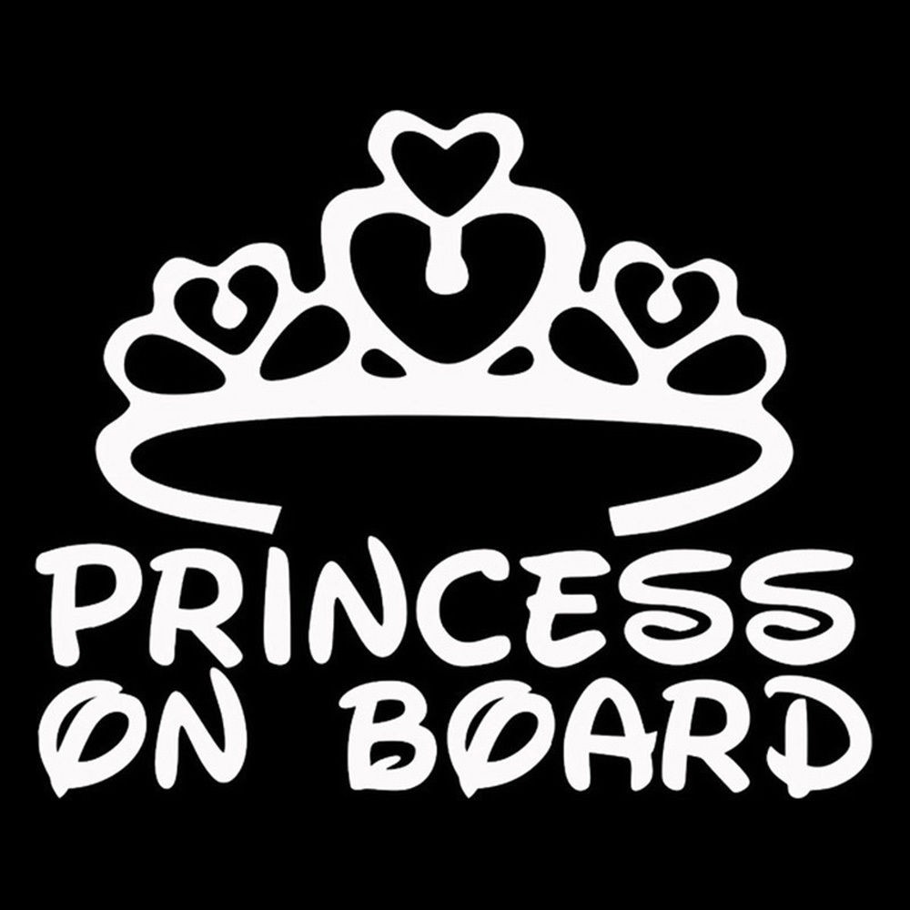 Decal Dán Cửa Sổ Xe Hơi In Chữ Princess On Board Baby