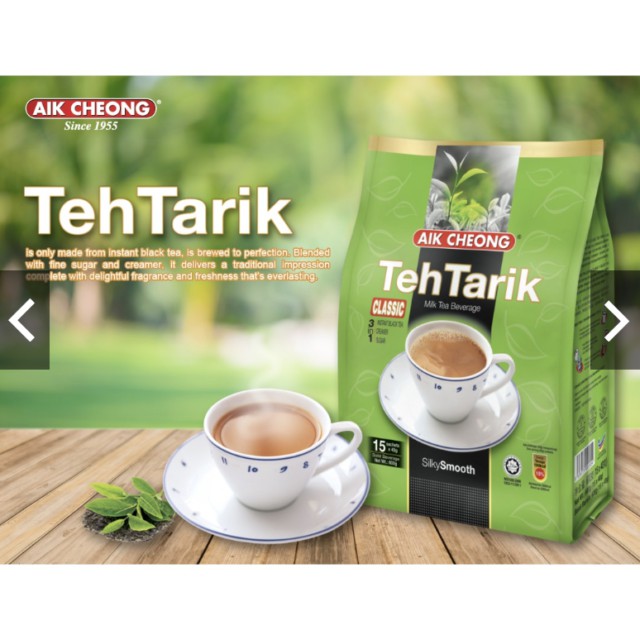 Trà Sữa Vị Cổ Điển Aik Cheong Teh Tarik Classic 3 In 1 (15 Gói x 40g)