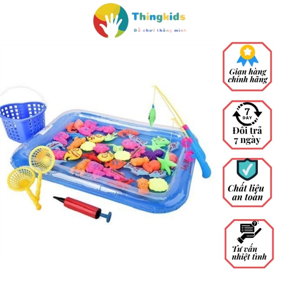 Bộ đồ chơi bể phao câu cá cho bé- THINGKIDS