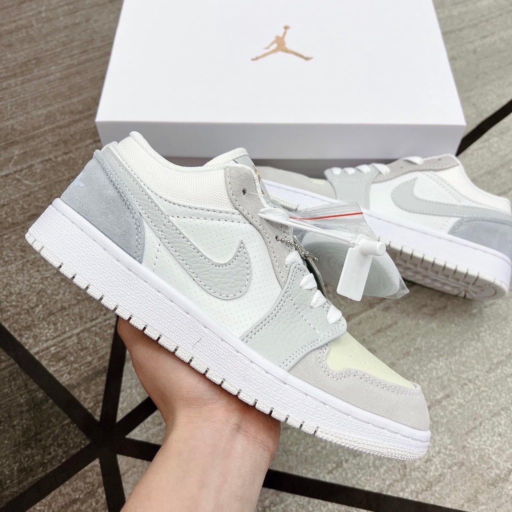 Giày Jordan Cổ Thấp, Jordan Low Paris Xám Xanh Bản S.Cấp Trung Full Bill + Full Box Đủ Size 36-44