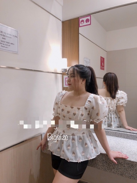 áo kiểu bigsize xếp li 55kg-95kg