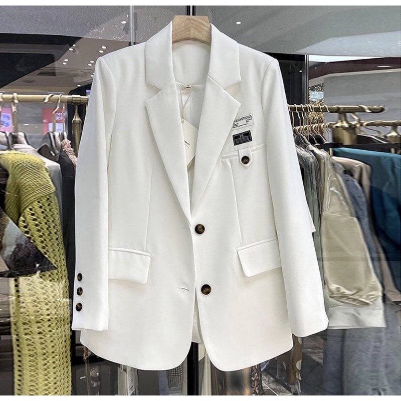 Thanh lí áo blazer trắng newtag