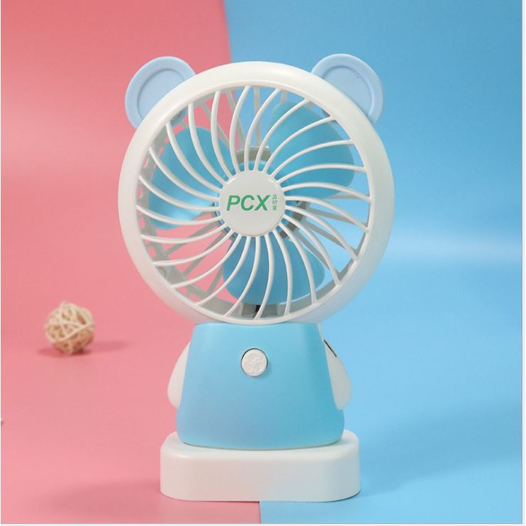 [Siêu Sale] Quạt Mini tích điện cầm tay và để bàn hình tai GẤU **(44) | BigBuy360 - bigbuy360.vn