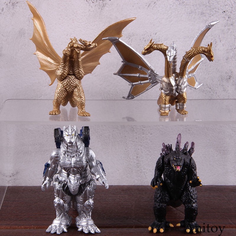 Đồ chơi hình King ghidorah godzillaed cho trẻ em, 4 miếng