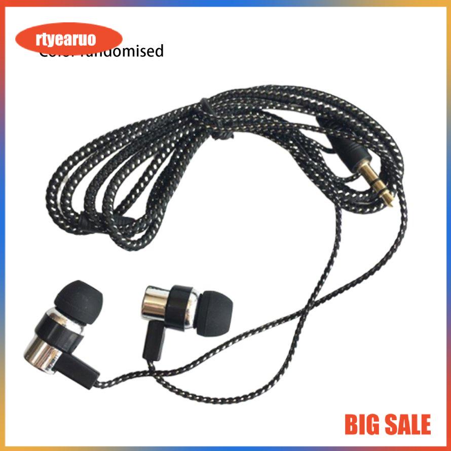 ✨Tai Nghe Nhét Tai  ✨Dây điện bện Mạ Dây tai nghe K Song Điện thoại di động Tai nghe Mp3 Đa năng