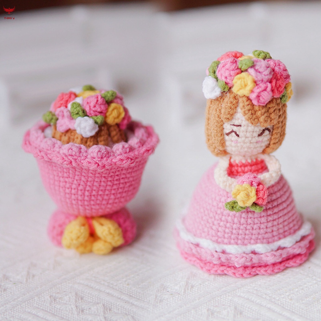 Búp Bê Đan Len Thủ Công Hình Cô Dâu Sáng Tạo DIY