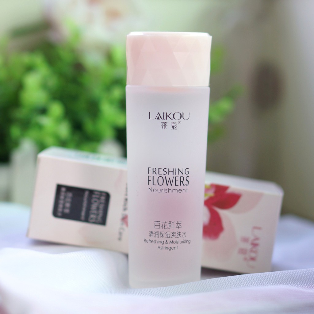 Nước hoa hồng nước cân bằng da Laikou dưỡng ẩm sạch sâu chiết suất hoa tự nhiên toner nội địa trung Yasan