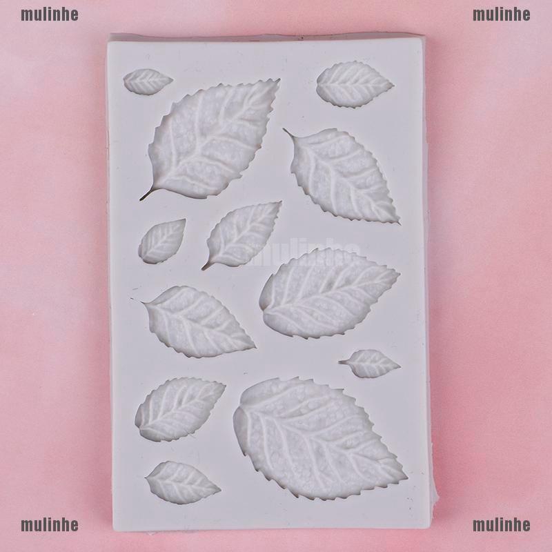Mul❤ Khuôn Làm Bánh Chất Liệu silicone Hình Lá Hoa Hồng